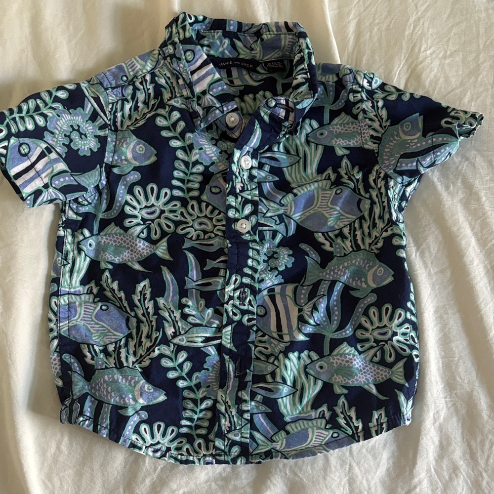 Janie and Jack button down shirt - 12 - 18 months